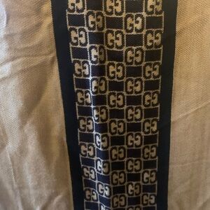 Gucci Beige and Brown Woven Pashmina Scarf